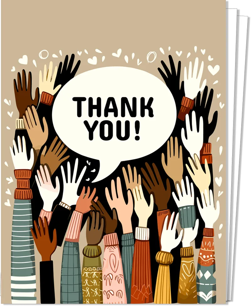Thank you card preview